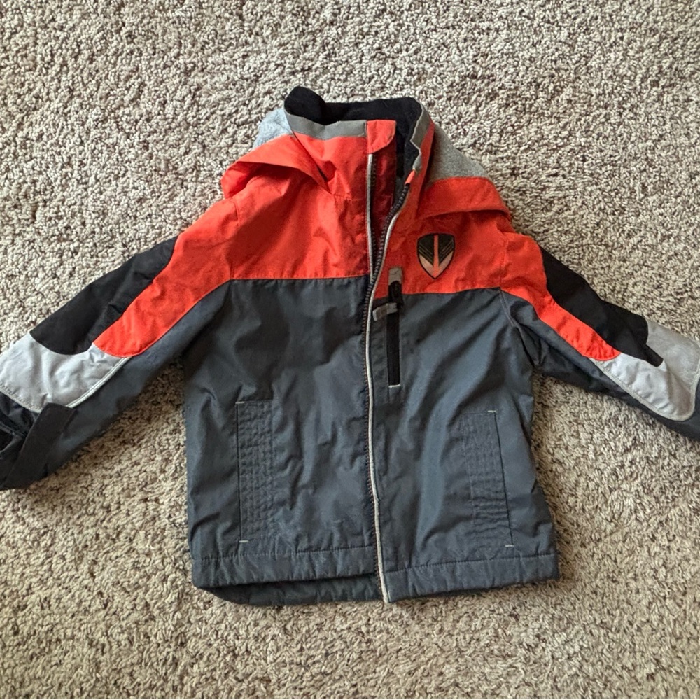 London Fog Kids Raincoat - Red, Black, and Gray
